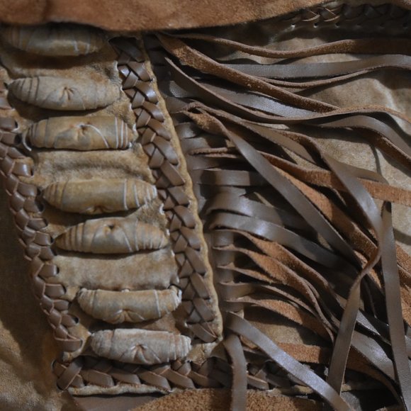 Scully Western Leather Fringed and beaded decorations on Men's XL Jacket - Picture 4 of 16